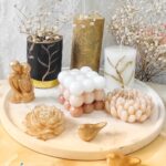 ست شمع کرم طلایی