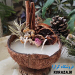 شمع نارگیلی معطر - مدل چهار