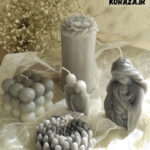 ست شمع آغوش مادر طوسی رنگ